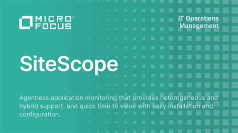 Sitescope monitors  WinRM is a more secure communication method than NetBIOS and WMI for gathering management data from remote servers running on Windows servers