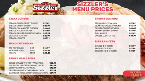 Sizzlers yuba city  872 E Onstott Rd, Yuba City, CA 95991 No cuisines specified Menu Steak Combos Steak combos served with six ounces tri-tip sirloin and choice of side