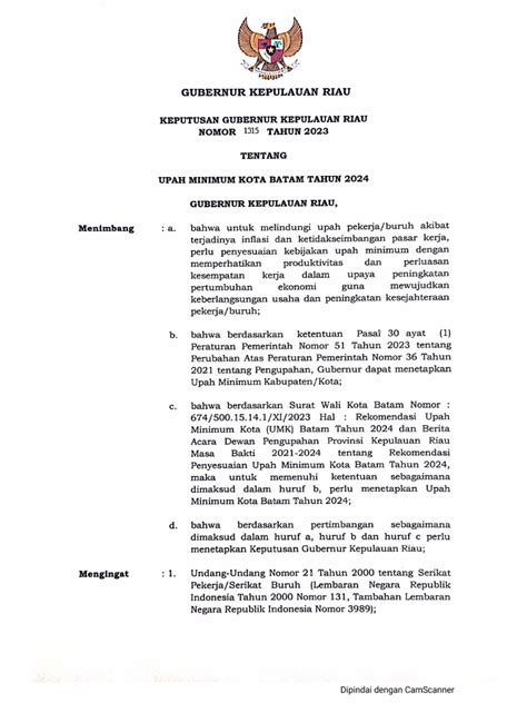 Sk umk makassar 2023 pdf  UMK 2021