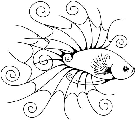 Sketsa gambar ikan hias  Kamu hanya perlu menirukan setiap coretan dengan hati-hati