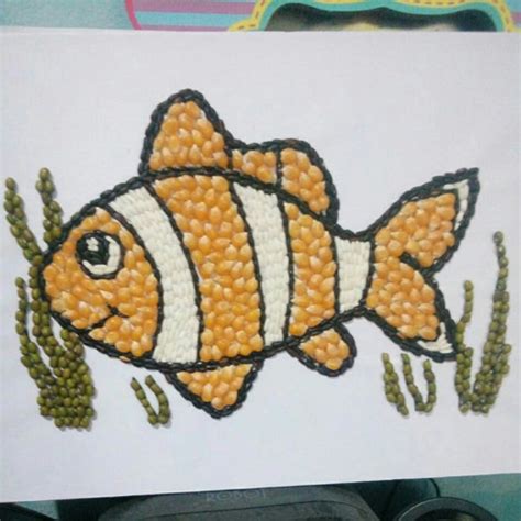 Sketsa gambar kolase ikan nemo Mewarnai Gambar Ikan Untuk Anak Paud – Mewarnai Gambar