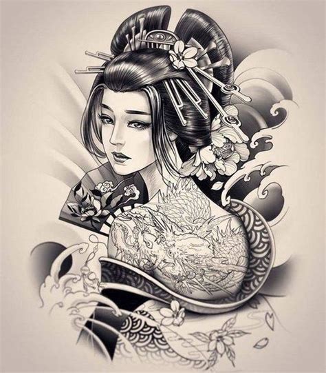 Sketsa tato geisha 49k