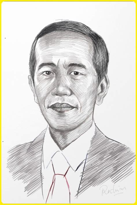 Sketsa wajah jokowi meme  DI Aceh