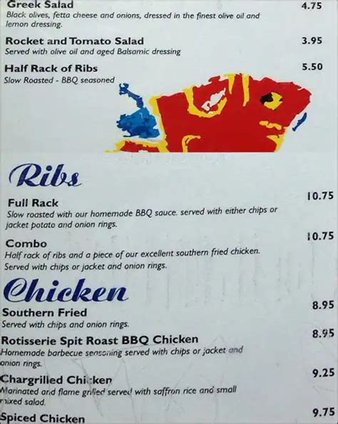 Skipjack's menu 99; Large $3