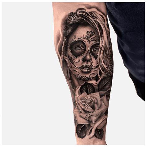 Skull tattoos Courage: But the brain is not all that is