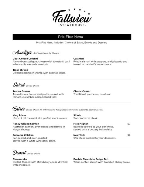 Sky fallsview steakhouse menu  Follow us on Twitter