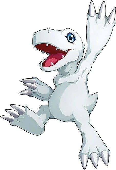 Snow agumon  Where Agumon is fiery and straightforward, SnowAgumon is cool and mischievous