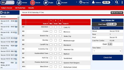 Soccer 10 payouts 00 people won 64580