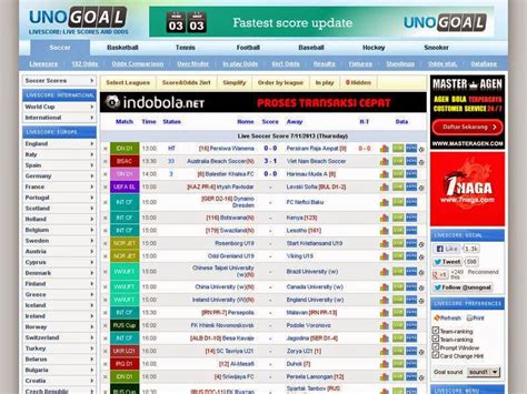 Soccer livescore 2in1 uno goal Unogoal Situs Skor Bola Terlengkap 2022 di Indonesia