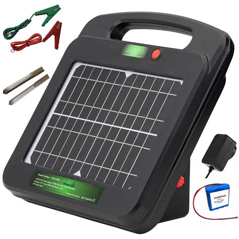 Solar powered fence chargers horses  Parmak DF-SP-LI Solar Pak 6 Electric Fence Charger