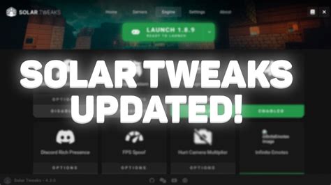 Solar tweaks 1.20 