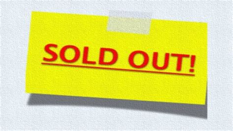 Sold out arti  Senin, 23 Oktober 2023;