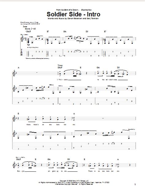 Soldier side intro tab  Learn to play guitar by chord / tabs using chord diagrams, transpose the key, watch video lessons and much more