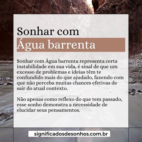 Sonhar com agua barrenta corrente Não