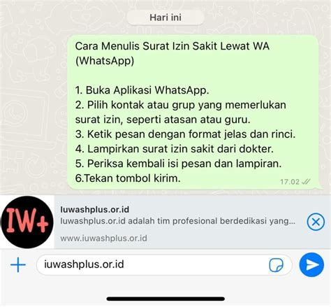 Sopan contoh izin sakit lewat whatsapp Manfaat Izin Sakit Lewat WhatsApp