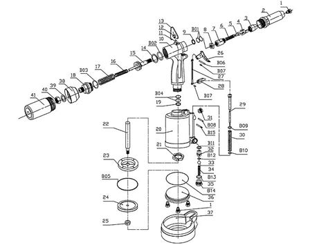 Sparrow nut riveter instructions  holes and a service wrench