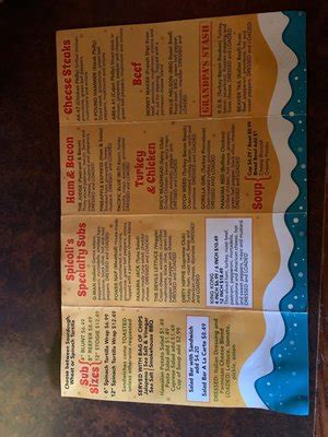 Spicoli's toasted subs menu  $8