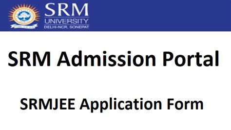 Srmist admission portal  admissions