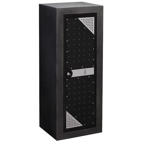 Stack on products 16 gun tactical security cabinet  Built from solid all-welded steel, the rectangular shotgun safe is secure from anyone who doesn't have the key code or double-bitted key