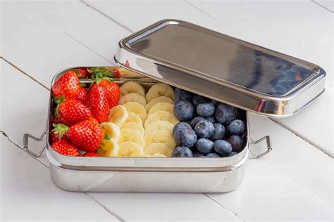 Bento Lunch Box 47oz/1400ml Layered 304 Stainless Steel Lunch Container for  Kids Boys 2 Tier Large Salad Food Storage Containers for men with Secure  Locks Adults Rectangle Metal Tiffin Lunchbox