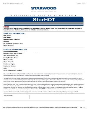 Starwood one starhot rates  Easily fill out PDF plain, edit, and sign them