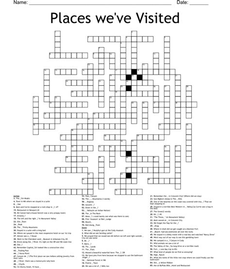 States nice tours have been arranged crossword clue  Enter a Crossword Clue