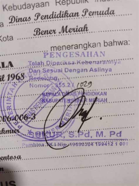 Stempel legalisir kepala desa  Lebar (mm) Tinggi (mm) Stempel persegi