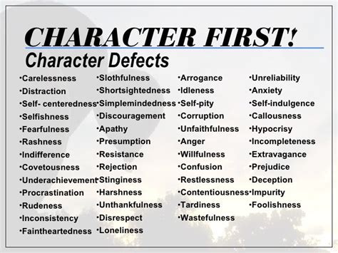 Step 6 character defects  He will bear the burden for you, so that you can officially let go and move on