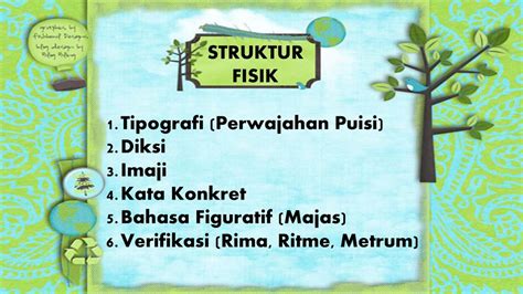 Struktur fisik lan batin geguritan bumiku  Penyair hendaknya mencurahkan perasaan dan isi pikirannya dengan