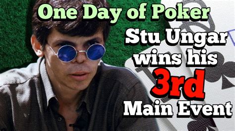 Stu ungar nose  must be nice to play against people that 8x pot shove flops with the nuts and fold every other hand thats not nutted to a 1/4th pot betStu Ungar’s third and final WSOP main event championship in 1997 was a historic and miraculous achievement that stunned and amazed the poker world