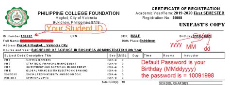 Student portal pcf  PG