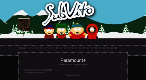 Subvito south park  május 1 -én mutatta be a Comedy Central 