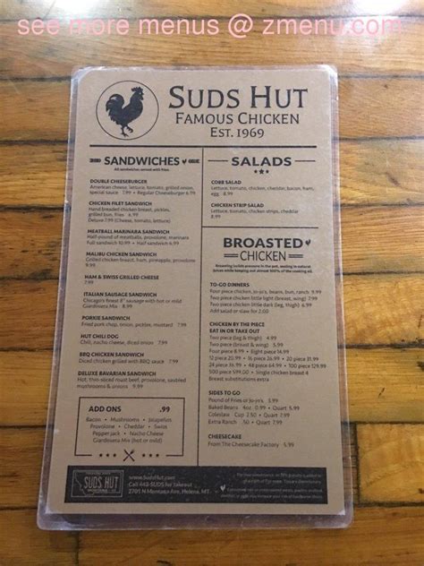 Suds hut menu helena mt  Helena