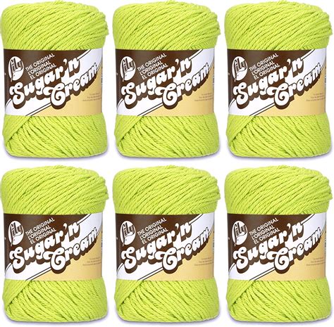 Lily Sugar'n Cream® The Original #4 Medium Cotton Yarn, Beach Glass  2.5oz/71g, 120 Yards (6 Pack) 