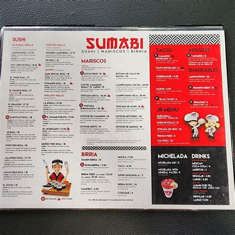 Sumabi menu 
