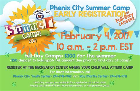 2024 Summer Camp: Roy Martin Center – Phenix City Parks