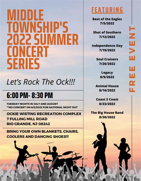 2024 Summer Concert Series - Middle Township, New Jersey