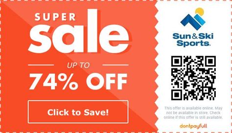 Sun and ski coupons  Sign up for Sun & Ski Sports email updates! Stay up-to-date on the latest gear and advice