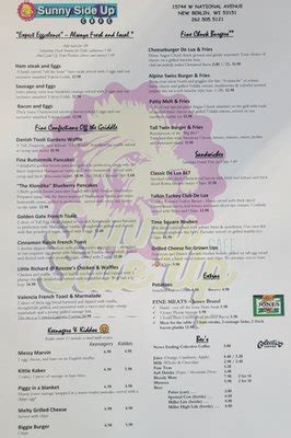 Sunny side up cafe new berlin menu  Final Approach Milwaukee