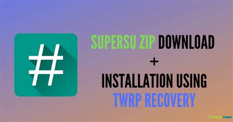 Supersu no apps configured  Tap on Install and select the SuperSU zip file that you transferred to your device in Step 1
