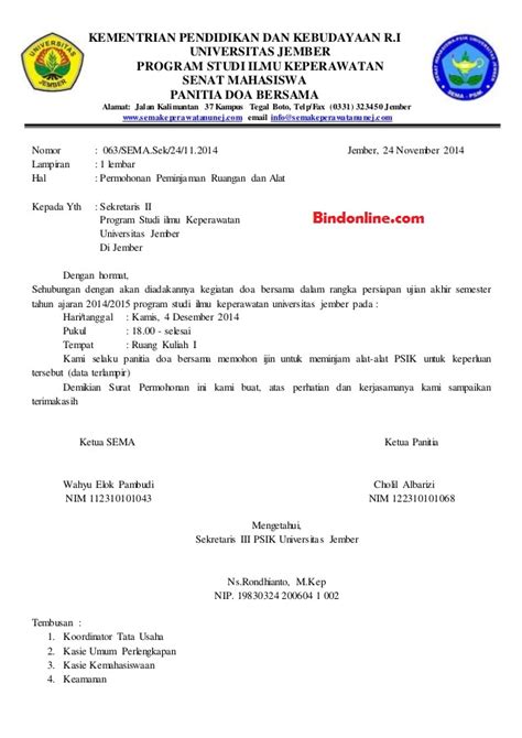 Surat peminjaman gedung pemerintahan  Peminjam mengajukan surat paling lambat I minggu sebelum pelaksanaan (1-1—7