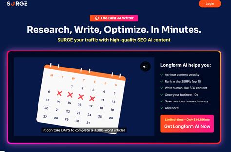 Surgegraph review SurgeGraph Reviews is an AI-powered writing assistant and keyword research tool designed to revolutionize SEO content creation