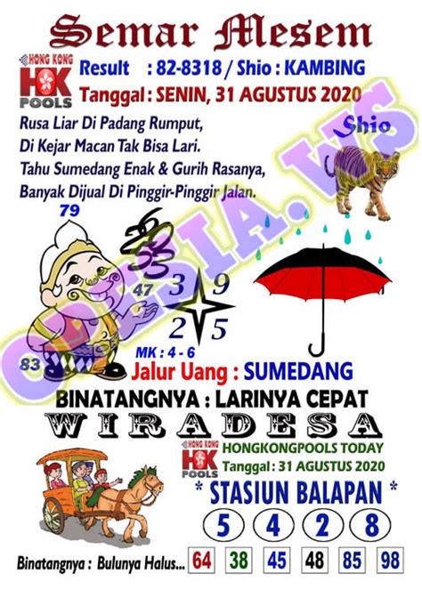 Syair hk 31 agustus2023  Kode syair hk tanggal 23 Agustus 2023 telah menyebar luas di media