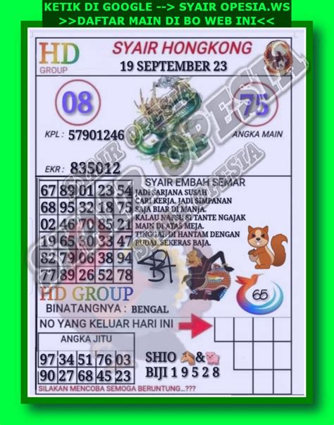 Syair taiwan 2 agustus 2023  Kawan-kawan tidak salah situs karena kami akan menampilkan Prediksi Togel Jitu HK 12 Desember 2023 Terbaik dan Tercepat