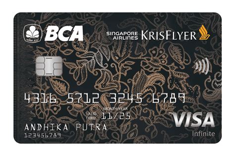 Syarat bca krisflyer infinite Kartu Kredit BCA Singapore Airlines KrisFlyer Visa Signature / KrisFlyer Visa Infinite / PPS Club Visa Infinite; Kartu Kredit BCA berlogo BCA Card (kecuali BCA Smartcash, BCA Indomaret, BCA JCB Black & BCA UnionPay) Mekanisme program: Potongan Harga; Periode 22 – 23 Aug 2023; Berlaku untuk Pemegang Kartu yang