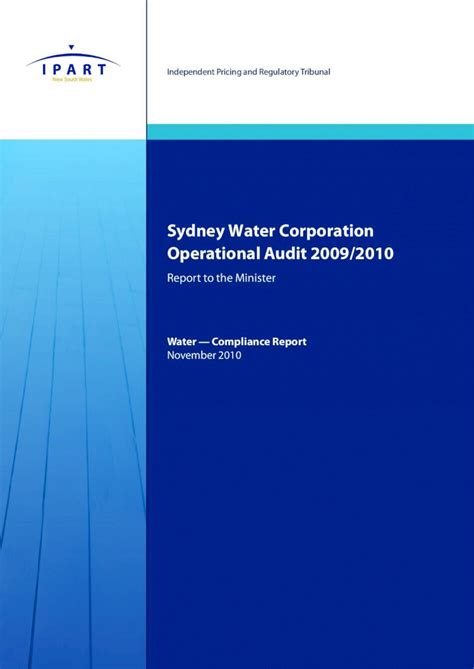 2024 Sydney Water Operational Audit IPART