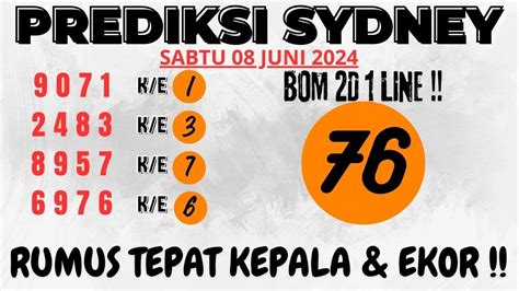 Sydney sabtu kimurtala  Kami memiliki tujuan untuk berbagi prediksi Sydney hari ini