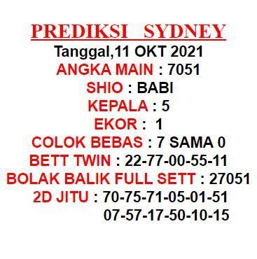 Sydney sgp hongkong  Sebelum menjalankan permainan togel ada baiknya membandingkan hasil prediksi anda dengan prediksi yang admin berikan hari ini