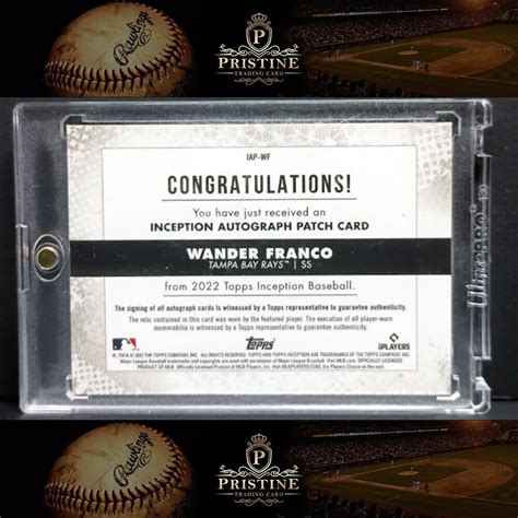 2024 TOPPS INCEPTION WANDER FRANCO AQUA RC PATCH …