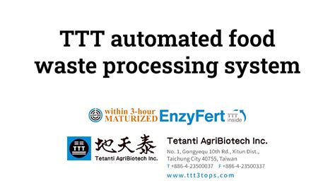 2024 TTT automated food waste processing system. bioreactor